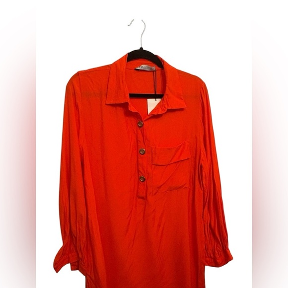 Zara Orange Midi Dress - Picture 2 of 4